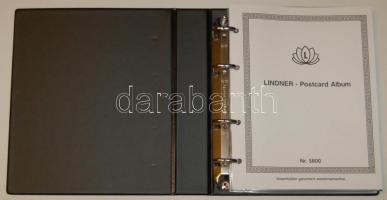 Használatlan Lindner  Nr. 5800 gyűrűs képeslap berakó betétlapokkal kis szépséghíbával