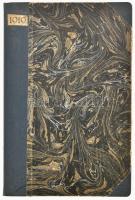 1919 Naptár, szecessziós címlappal, átkötött félvászon-kötésben, kissé kopott borítóval, a bal alsó ...