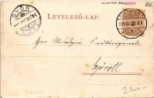 1899 (Vorläufer) Budapest VIII. Ludovika akadémia. Heller S. kiadása (ázott / wet damage)