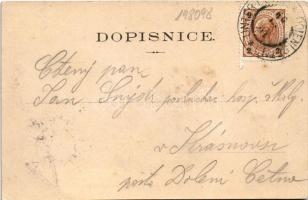 1899 (Vorläufer) Neratovice, Nádrazí, Celkovy pohled, Most, Kaple Sv. Vojtecha / railway station, lo...