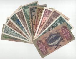 12db-os vegyes pengő, inflációs pengő bankjegy tétel, mind különböző T:F,VG