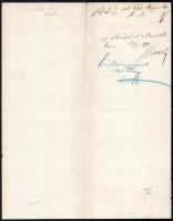 1891 Bp., Pallas Irodalmi és Nyomdai Rt. fejléces levélpapírjára írt hivatalos levél, Dr. Gerő Lajos...