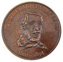 2002. Kossuth Lajos Emlékérem 1802-1894 / Kossuth Lajos Tudományegyetem Baráti Köre kétoldalas bronz plakett, peremen sorszám és névre szóló gravírozás, eredeti műanyag tokban (71mm) T:UNC,AU