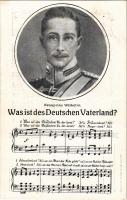 Kronprinz Wilhelm. Was ist des Deutschen Vaterland? Musikpostkarte No. 24. Em. Gerő Budapest (EK)