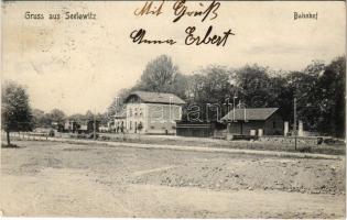 1909 Zidlochovice, Groß Seelowitz, Gross Seelowitz; Bahnhof. Verlag Josef Istl / railway station, locomotive, train (fl)