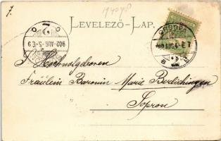 1902 Orsova, "Ad Orientem" Temesvár-Orsovai vasúti alagút. Hutterer G. kiadása / Porta-Ori...