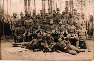 Első világháborús osztrák-magyar katonák csoportképe / WWI K.u.k. military group photo, Austro-Hungarian soldiers (EK)