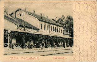 1904 Székelykocsárd, Kocsárd, Lunca Muresului; vasúti pályaudvar, vasútállomás / Bahnhof / railway station (fl)