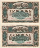 1920. 10K (2x) sorszámkövetők a 077 356.682 - a 077 356.683 T:AU Adamo K14