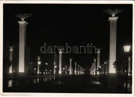 1939 Berlin im Festschmuck bei Nacht, Unter den Linden / German Nazi propaganda (EK)