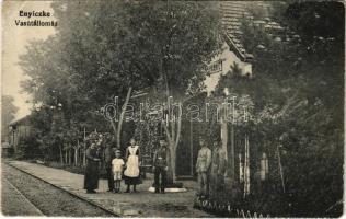 1917 Enyicke, Abaúj-Enyiczke, Haniska (pri Kosiciach); vasútállomás / Bahnhof / railway station (Rb)