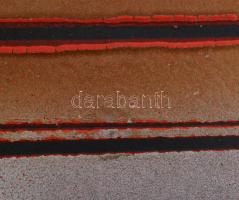 Sisa József (1952.-): Absztrakt felületek. Tűzzománc, fém, jelzés nélkül, kopásokkal, 50x50 cm