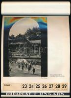 1935 Budapest Ungarn asztali naptár heti bontásban, számos Budapestet és Magyarországot bemutató műv...