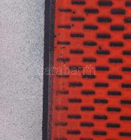 Sisa József (1952.-): Absztrakt tájkép. Tűzzománc, fém, 2 darab táblán, jelzett, kisebb sérülésekkel...