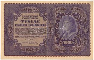 Lengyelország 1919. 1000M "AF 279150" T:VF
Poland 1919. 1000 Marek "AF 279150" ...