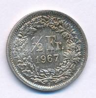 Svájc 1967. 1/2Fr Ag T:AU,XF patina  Switzerland 1967. 1/2 Franc Ag C:AU,XF patina  Krause KM#23