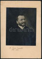 Czambel Samu (1856-1909) szlovák nyelvész, fordító, filológus, a magyar belügyminisztérium fordító részlege vezetője, jelzés nélküli fotó, kartonra kasírozva, 14x11 cm / Portrait of Slovakian linguist, translator Samuel Czambel (1856-1909), unsigned, 14x11 cm