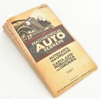 cca 1940 Magyarország autó térképe. Tervezte és rajzolta: Zajzon V. Bp., Kókai Lajos,jó állapotban, ...