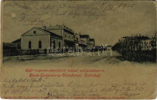 1915 Sopron, Győr-Sopron-Ebenfurti Vasút (GySEV) vasútállomása, pályaudvar. L. Kummert kiadása (EK)