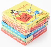 cca 1946-1970 Vintage 8mm film tétel (össz. 6 db): 5 db Walt Disney mesefilm (The Prince and The Dragon, Donald and Pluto, Peter Pan Meets Captain Hook, Match of the Century, Island of Mystery), színes Super 8 filmen (közte több hangos) + The Virginian (western), fekete-fehér Super 8 némafilm. Mindegyik eredeti dobozában, jó állapotban. / Vintage 8mm films (6 pcs), mostly Walt Disney Super 8 color films, in original boxes, in good condition