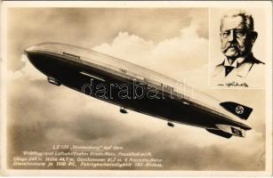 LZ 129 Zeppelin-Luftschiff Hindenburg / German airship with swastika (EK)