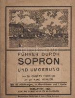 Thirring - Heimler: Führer durch Sopron und Umgebung. Bp., 1921, Verlag turistaság és Alpinizmus. Kiadói papírkötés, térképmelléklettel,