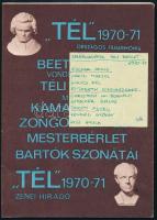 1970-1971 Országos Filharmónia "Tél" műsorfüzete aláírásokkal (Fischer Annie, Lorin Maazel, Elizabeth Schwarzkopf, Doráti Antal, stb.)