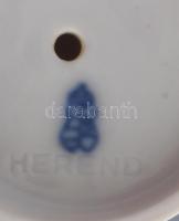 Herendi, Óherendi sárga ruhás nő. Kézzel festett, jelzett, sérült, javított, m: 14,5 cm