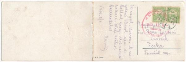 1915 Ada Kaleh. 2-részes kinyitható panorámalap / 2-tiled folding panoramacard