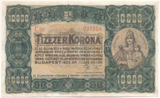 1923. 10.000K "Orell Füssli Zürich" nyomdahely-jelöléssel, piros sorozat- és sorszámmal "C58 037054" T:F restaurált Adamo K42