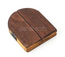 Modern utazóikon a 18. századi Grábóci ikon nyomat másolatával, fa, 3 tábla, 10x17 cm