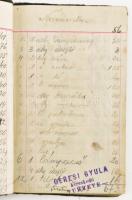 cca 1930 Túrkeve, Géresi Gyula fűszer és vegyes kereskedése bevásárlási könyv, aranyozott, kopott eg...