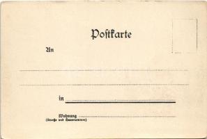 Wyk auf Föhr, Gruss aus. L.H.i.M. 112. Art Nouveau, floral folklore