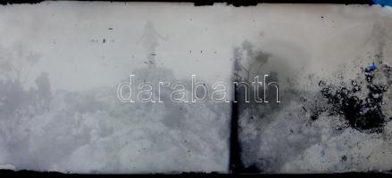 Össz. 14 db üvegnegatív, közte 2 db sztereo üvegnegatív, klf. méretekben, részben sérült