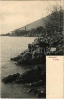 1902 Lovran, Lovrana, Laurana; Verafels / shore, rock