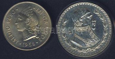 Dominika 1968. 1/2P T:2 + Mexikó 1967. 1P Ag T:2