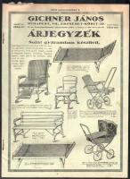 1931 Gichner János bútor és kárpitos gyára 34 oldalas képes bemutató katalógus