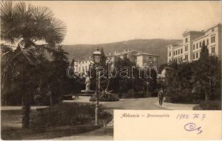 1902 Abbazia, Opatija; Brunnenplatz / square (EK)