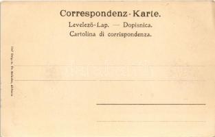 1902 Abbazia, Opatija; Brunnenplatz / square (EK)