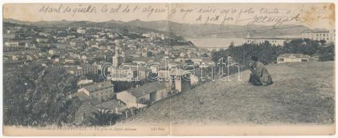 1903 Skikda, Philippeville; Vue prise du Djebel-Addouna. 2-tiled folding panoramacard (pinholes)