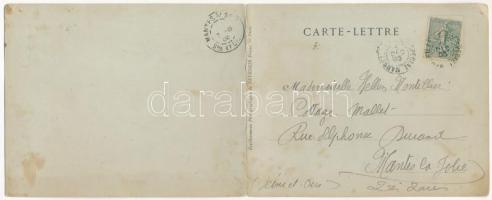 1903 Skikda, Philippeville; Vue prise du Djebel-Addouna. 2-tiled folding panoramacard (pinholes)