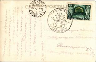 1940 Nagykároly, Carei; Gróf Károlyi kastély / castle. photo + "1940 Nagykároly visszatért&quot...