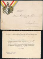 1930 Szeged Nemzeti emlékcsarnok avatás litho címeres meghívó, és egy másik meghívó