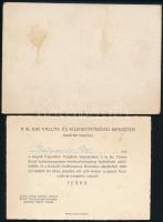 1930 Szeged Nemzeti emlékcsarnok avatás litho címeres meghívó, és egy másik meghívó