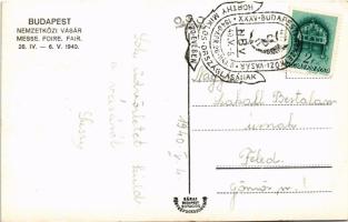 1940 Budapest XIV. Városliget, Nemzetközi Vásár, Dohányjövedék pavilon, rendőr "Deutsch" n...