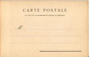 Paris, Place des Victoires, St. Augustin. Art Nouveau, floral, litho