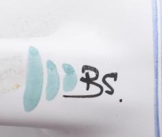 Iparművész kerámia bokály, jelzett, kis kopással, m: 20 cm