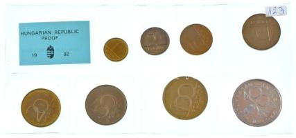 1992. 1Ft-200Ft (8xklf) érmés forgalmi sor lezárt fóliatokban T:PP / Hungary 1992. 1 Forint - 200 Forint (8xdiff) coin set in sealed plastic case C:PP Adamo FO25.2