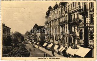 1917 Mariánské Lázne, Marienbad; Kaiserstrasse / street view (EB)