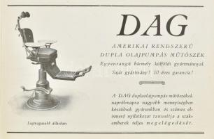 1932 Dentaria fogorvosi szerek gyára reklámokat tartalmazó fogászati kezelő füzes, teljesen kitöltve